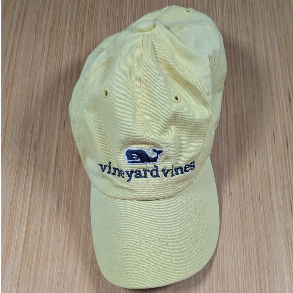 Vineyard Vines Womens Yellow Baseball Cap Adjustable Logo Golf Hat